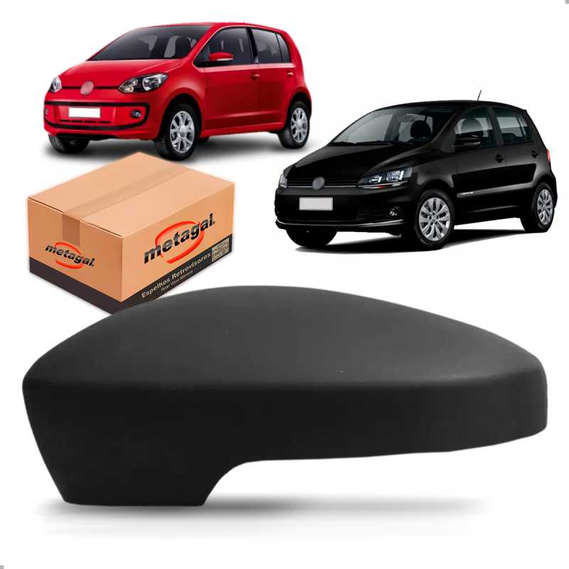 Capa  Retrovisor Up 2014 A 2022 Fox Voyage Saveiro G6 G7 G8 Com Furo Para Pintura Esquerdo