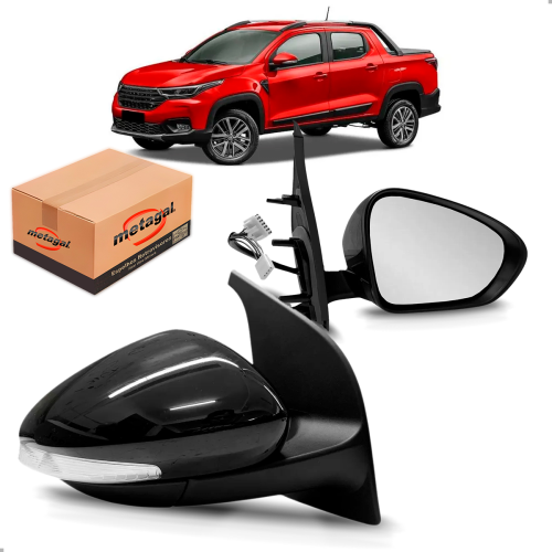 Retrovisor Original Strada 2020 A 2026 Eletrico Com Pisca E Tilt Down Lado Direito