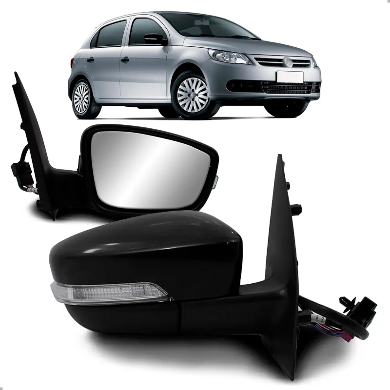 Retrovisor Externo Gol Voyage G5 2009 A 2011 Lado Direito Eletrico Com Pisca