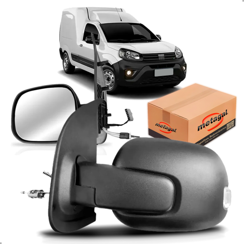 Retrovisor Fiorino Partner 2024 A 2027 Com Controle Manual E Pisca Lado Esquerdo