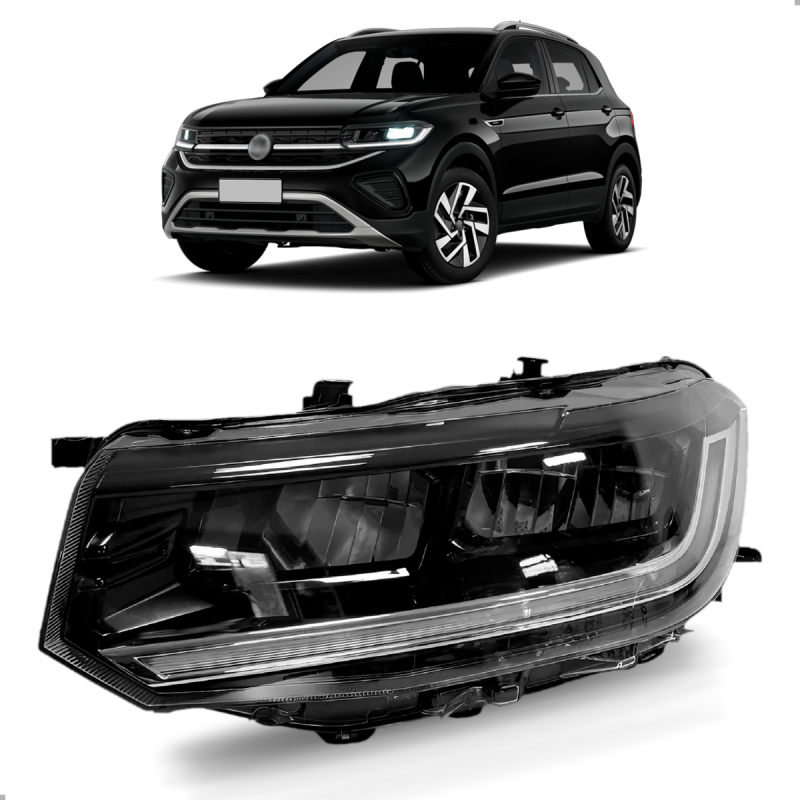 Farol T-cross 2025 A 2027 Regulagem Manual Lado Esquerdo