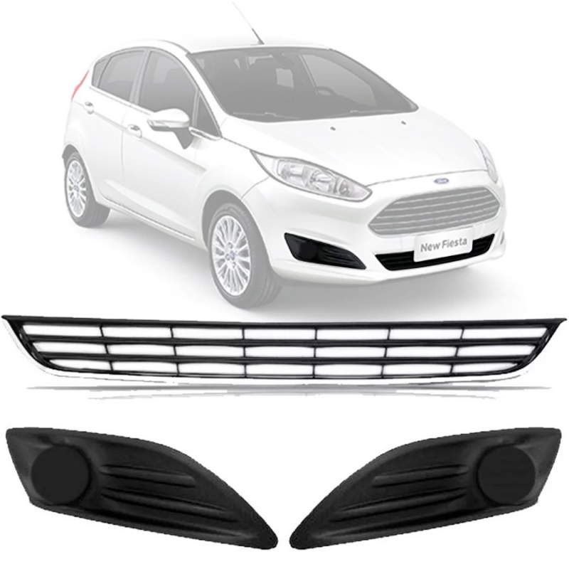 KIT GRADE DO PÁRA-CHOQUE NEW FIESTA 2013 A 2016 SEM FURO