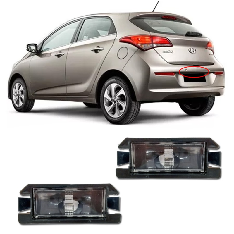 PAR LANTERNA DE PLACA HB20 2016 A 2018