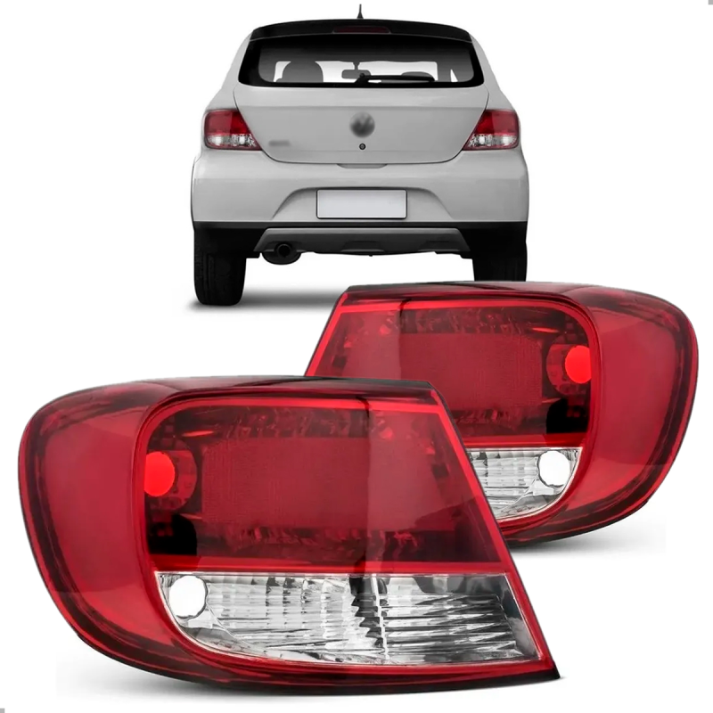 PAR LANTERNA TRASEIRA GOL G5 GV 2009 A 2012 RE CRISTAL ORIGINAL ARTEB