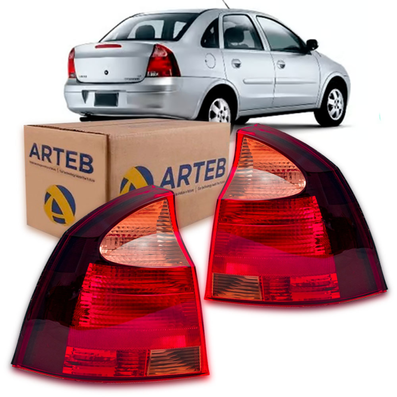 PAR LANTERNA ORIGINAL CORSA SEDAN ROSA 2008 2009 2010 2011