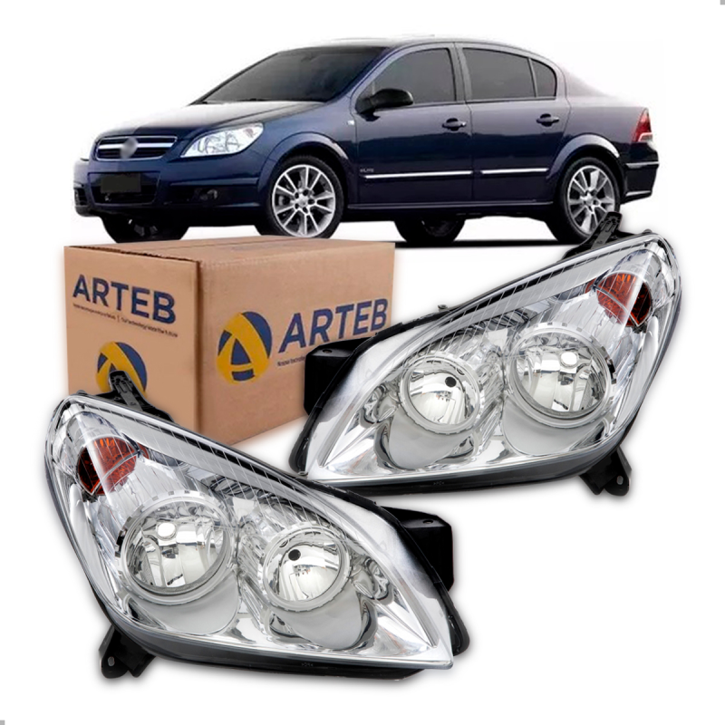 PAR FAROL VECTRA GT GTX ORIGINAL 2006 A 2008 CROMADO