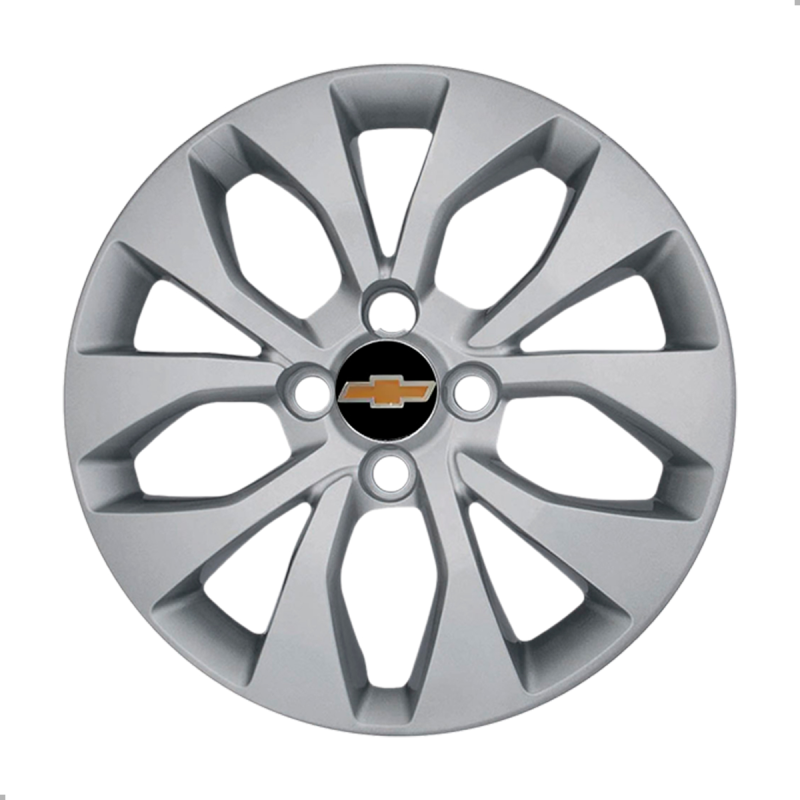 JOGO DE CALOTAS ONIX PRISMA 2012 A 2016 COM EMBLEMA ARO 15