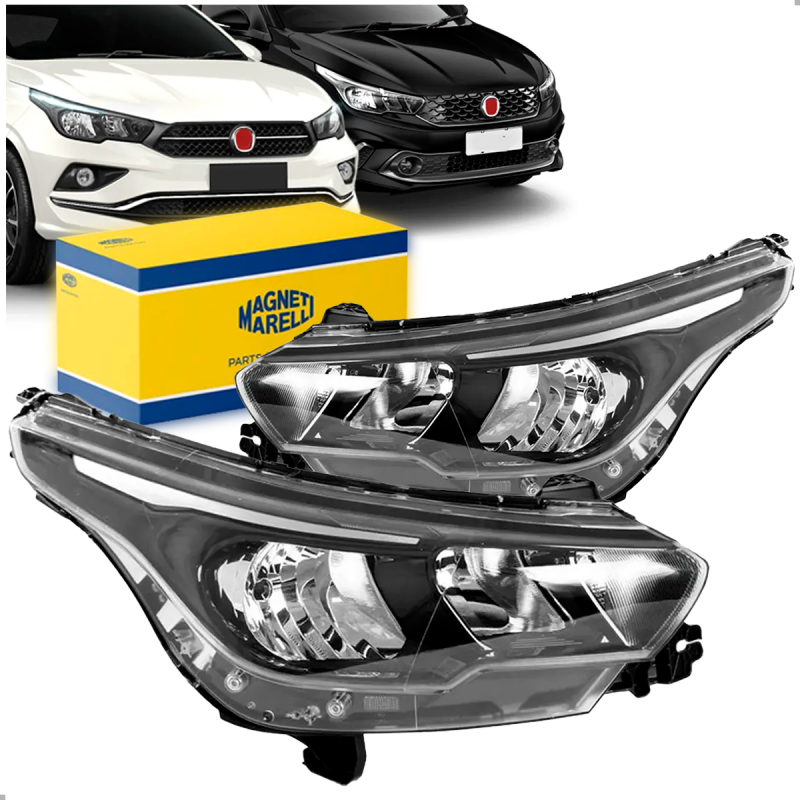 PAR FAROL ORIGINAL ARGO CRONOS 2017 2018 SEM LED NEGRO