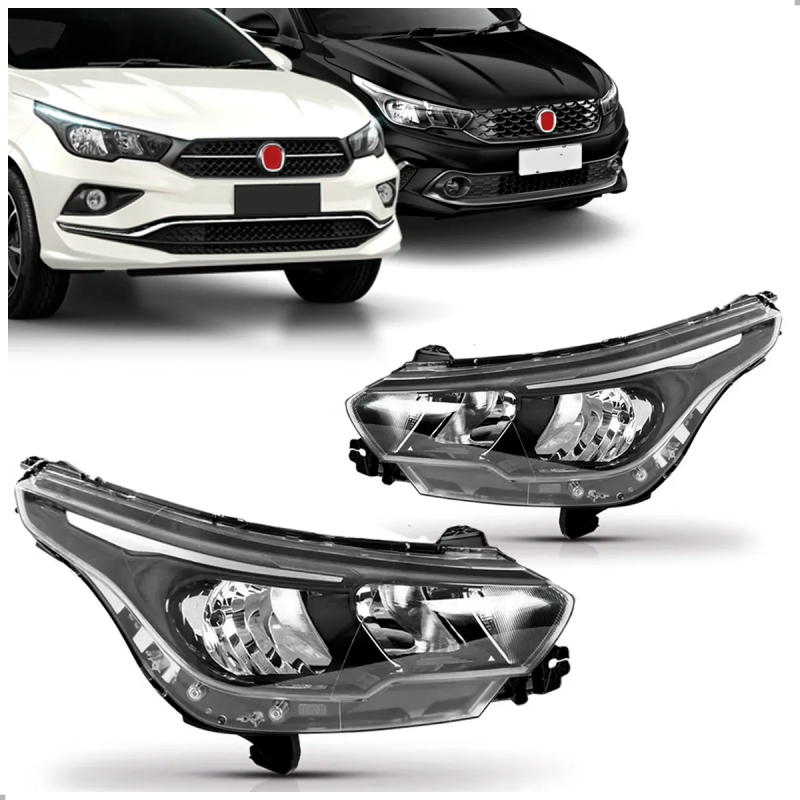 PAR FAROL ORIGINAL ARGO CRONOS 2017 2018 SEM LED NEGRO