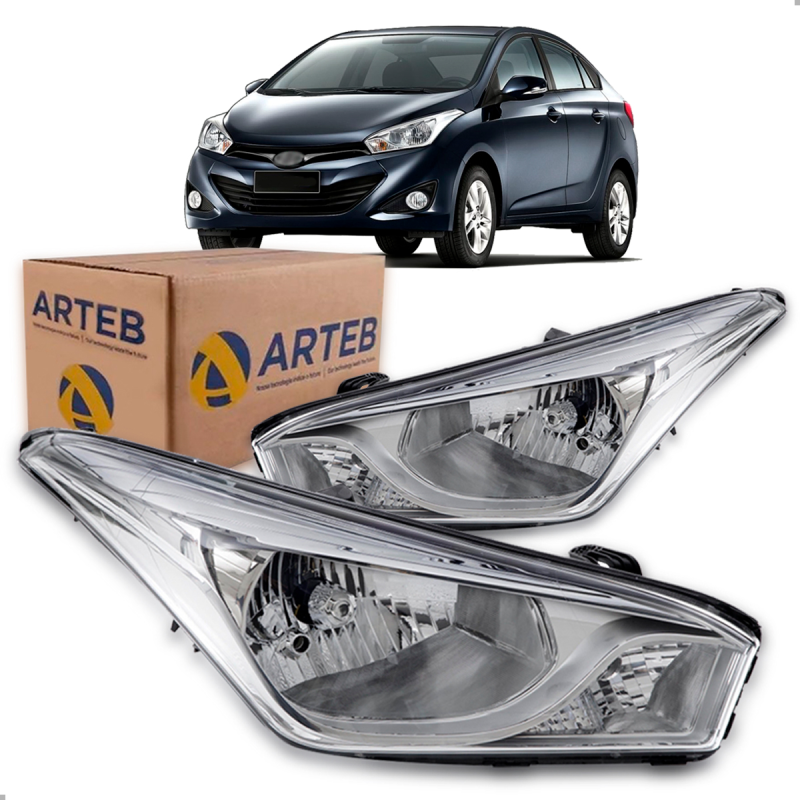 PAR FAROL HB20 HB20S ORIGINAL 12 13 2014 2015 CROMADO