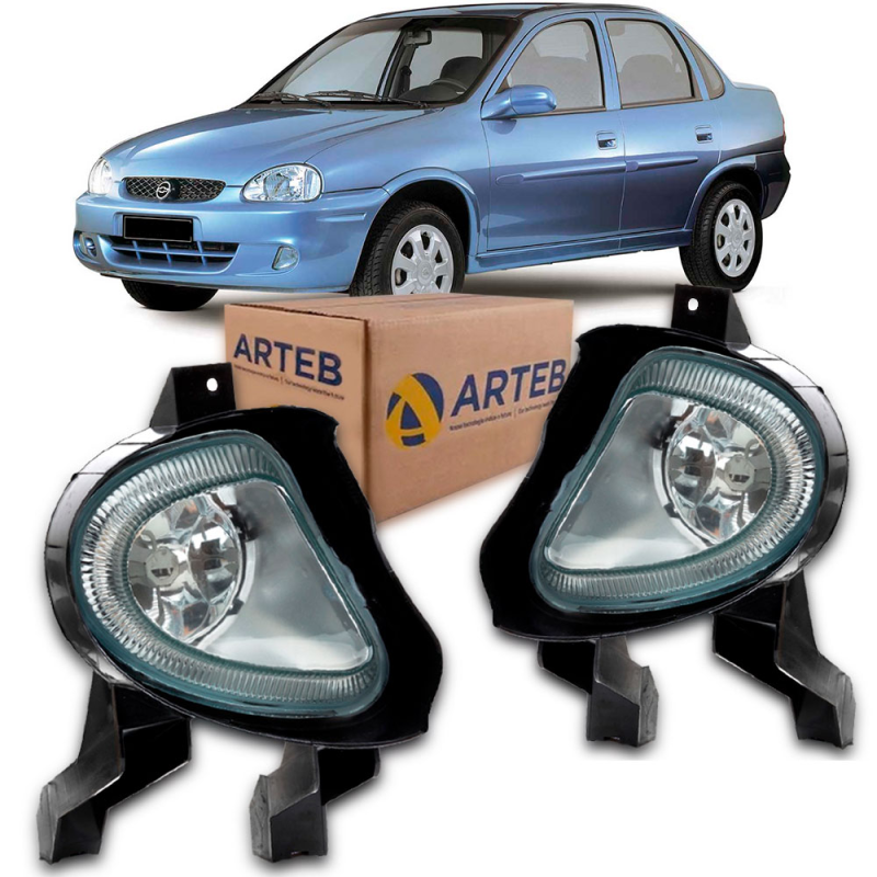 PAR FAROL DE MILHA CORSA CLASSIC HATCH PICKUP WAGON 1999 A 2010 ORIGINAL ARTEB