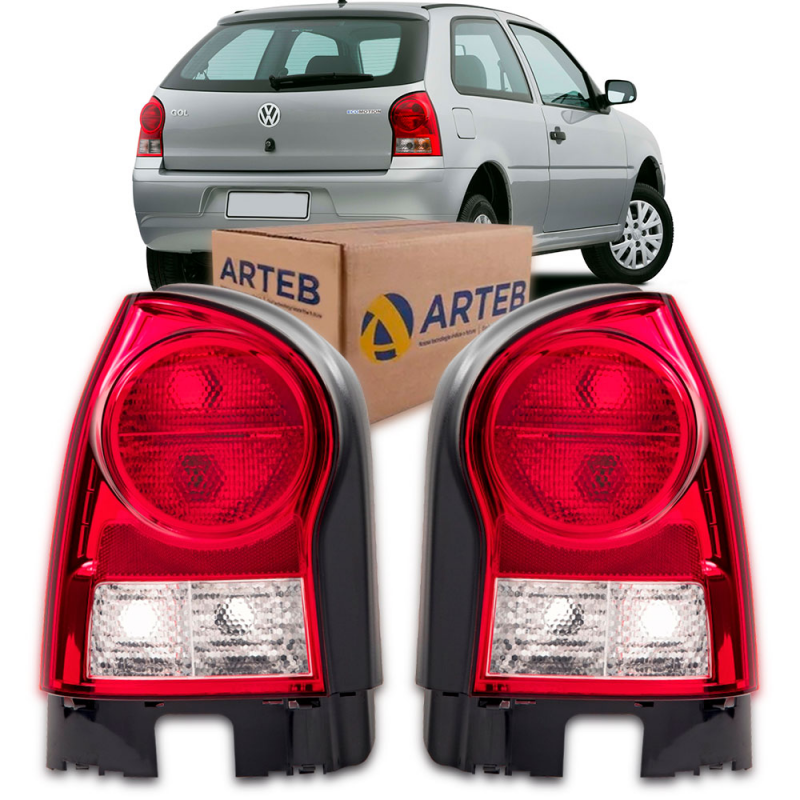 PAR LANTERNA TRASEIRA GOL G4 ORIGINAL 2007 2008 2009 PRETO