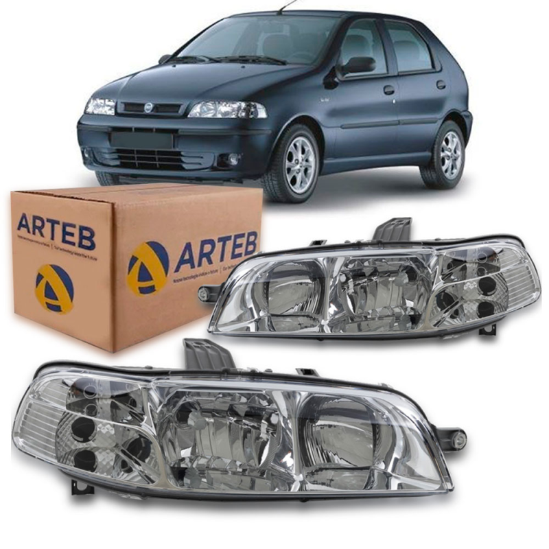 PAR FAROL PALIO SIENA STRADA 2001 2002 2003 CINZA