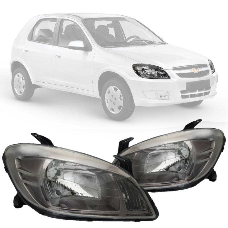 PAR FAROL CELTA PRISMA 2011 A 2016 SERVE NO 2007 A 2010 FOCO SIMPLES FUMê