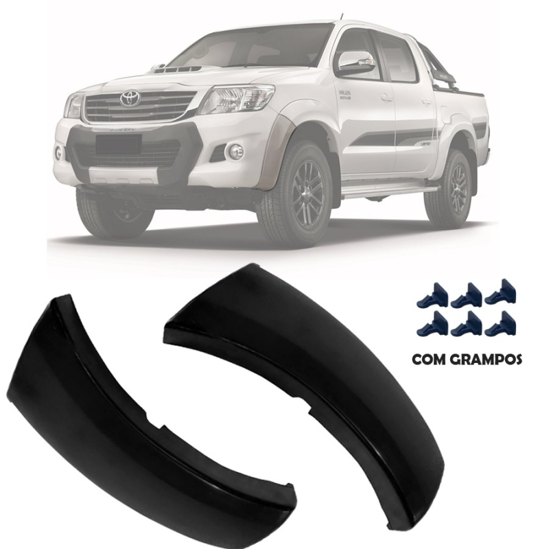PAR ALARGADOR PARACHOQUE HILUX 12 13 14 2015 2016 2017 2018