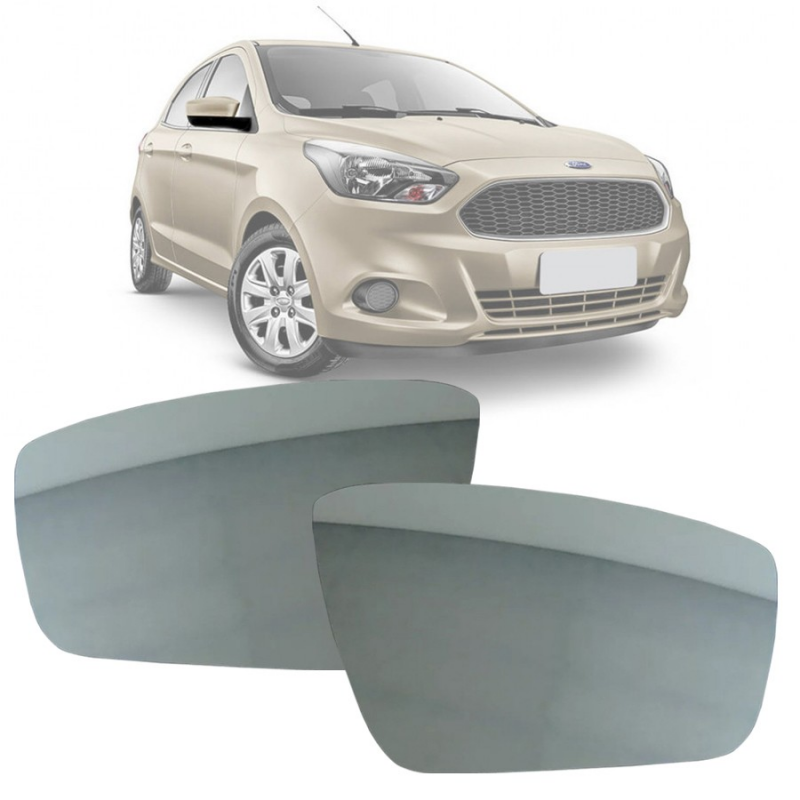 PAR LENTE ESPELHO RETROVISOR FORD KA 2015 A 2018