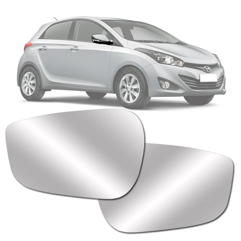 PAR LENTE ESPELHO RETROVISOR ELANTRA 2011 A 2014 HB20 2012 A 2018