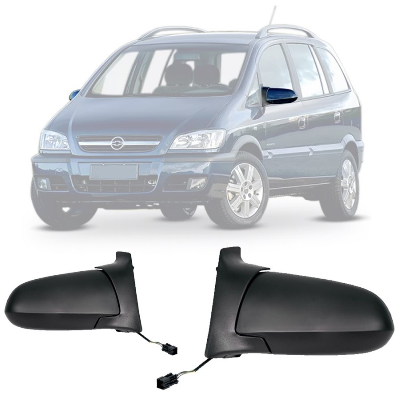 PAR RETROVISOR ZAFIRA 2001 A 2012 COM COMANDO ELETRICO