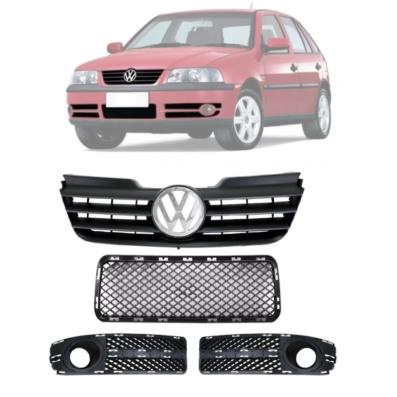 KIT GRADES GOL SAVEIRO G3 FASE II 2003 2004 2005 COM EMBLEMA