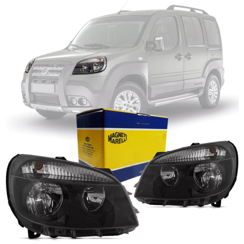 PAR FAROL ORIGINAL DOBLO 2009 2010 2011 2012 2013 NEGRO