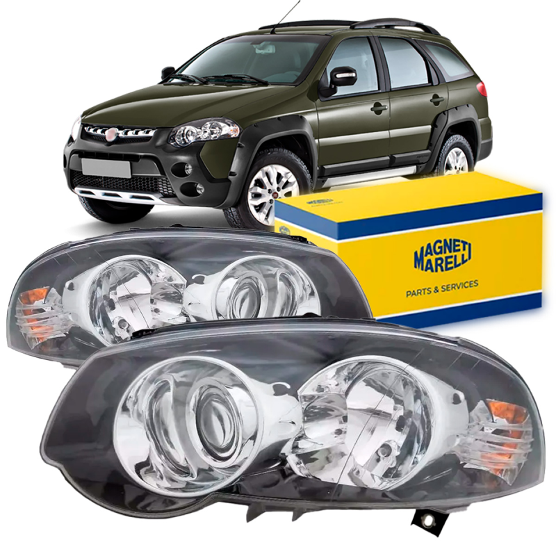 PAR FAROL PALIO WEEKEND ADVENTURE LOCKER 2008 A 2018 STRADA ADVENTURE LOCKER 2008 A 2011 MASCARA NEGRA CANHAO CROMADO