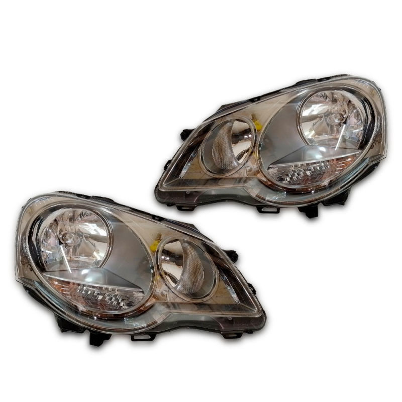 PAR FAROL POLO 2007 A 2014 FOCO DUPLO FUMê ORIGINAL MAGNETI MARELLI