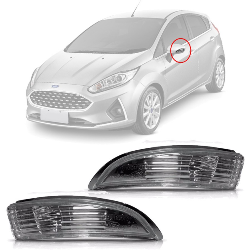 PAR PISCA SETA RETROVISOR NEW FIESTA 2016 2015 2014