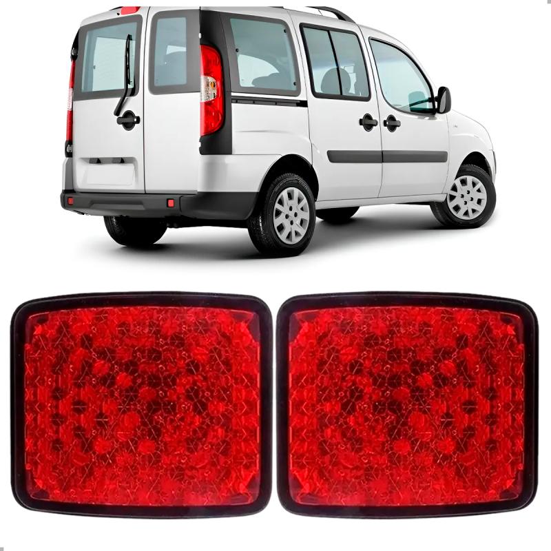 PAR REFLETOR OLHO DE GATO DO PARA-CHOQUE TRASEIRO DOBLô 2009 A 2014