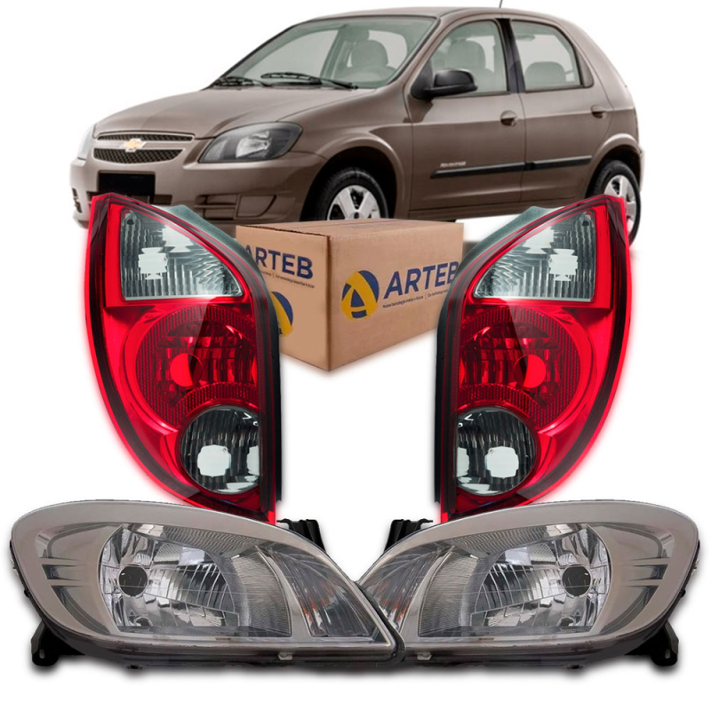 KIT ORIGINAL FAROL LANTERNA CELTA 07 08 09 10 11 12 13 2014
