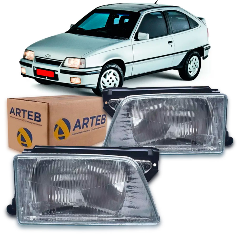 PAR FAROL KADETT IPANEMA 1989 A 1998 CROMADO ORIGINAL IFCAR