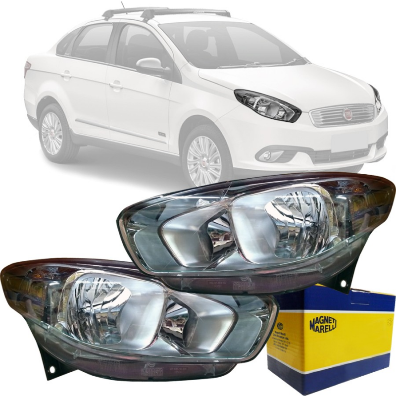 PAR FAROL GRAND SIENA 2012 A 2014 FOCO DUPLO FUMÊ ORIGINAL MAGNETI MARELLI
