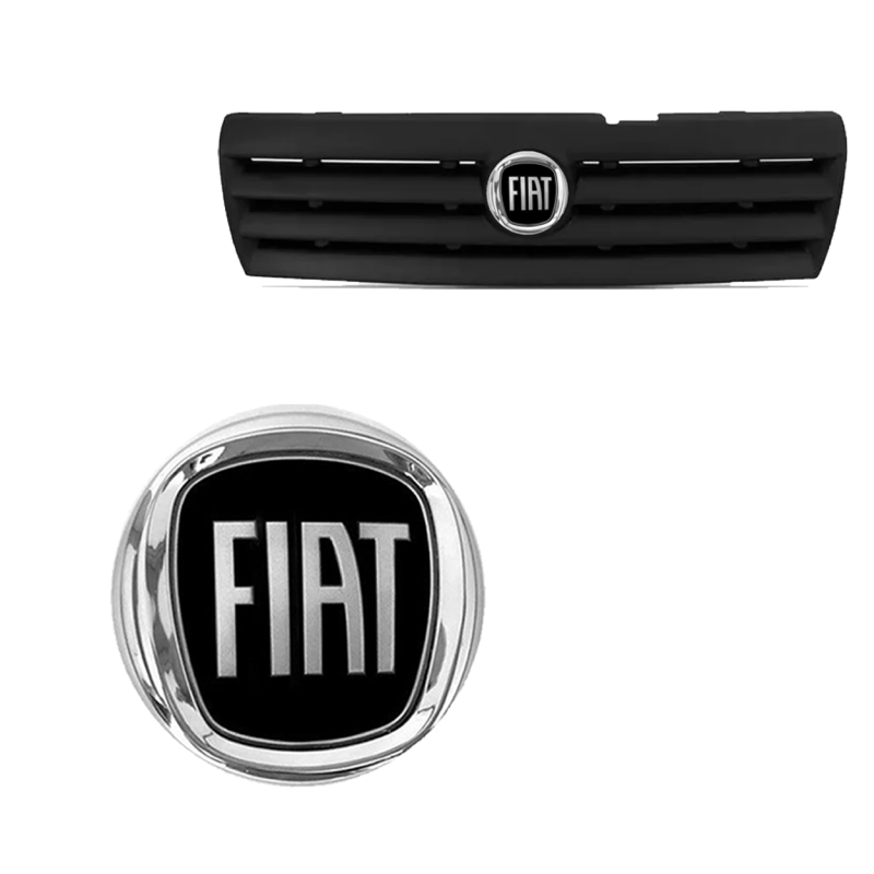 KIT GRADE UNO COM EMBLEMA DIANTEIRO E TRASEIRO 2006 A 2012 PRETO