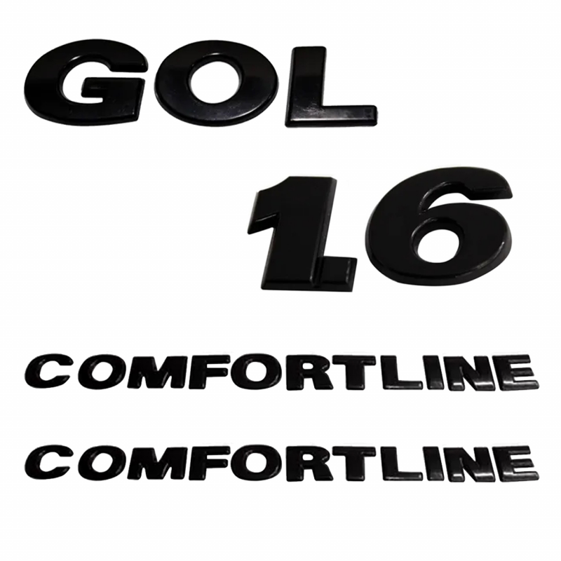 JOGO EMBLEMA PARAVRA GOL 1.6  COMFORTILINE G5 2009 A 2012 PRETO