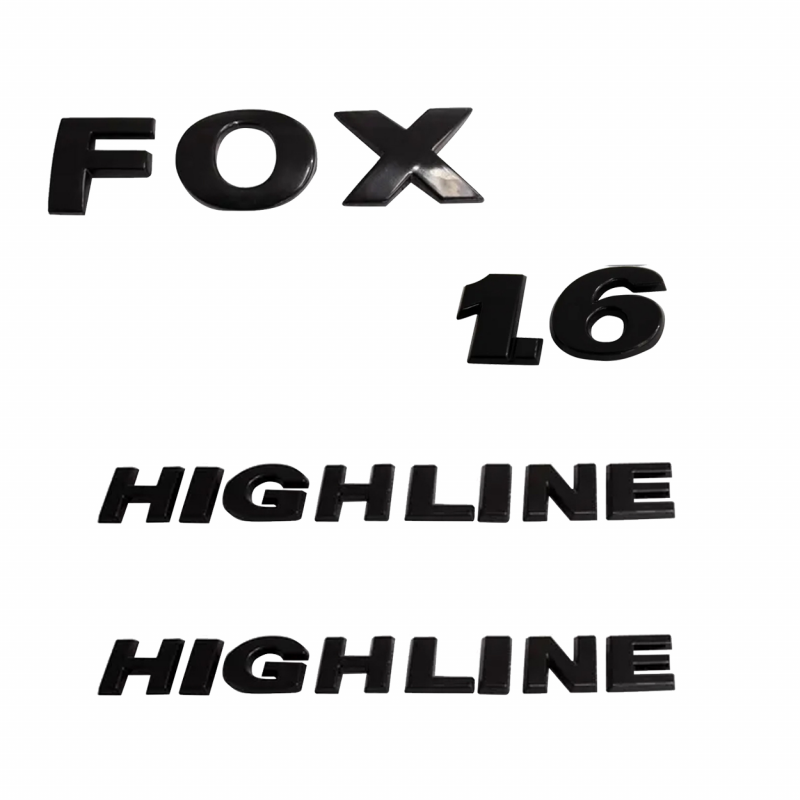 JOGO EMBLEMA PARAVRA FOX 1.6 HIGHLINE 2015 A 2022 PRETO