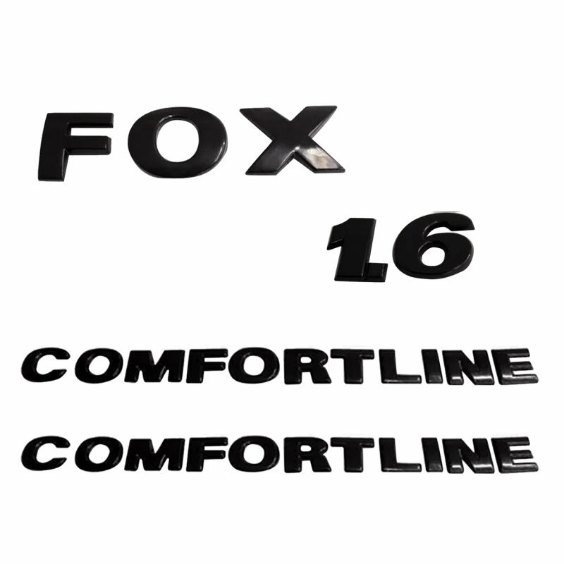 JOGO EMBLEMA PARAVRA FOX 1.6 COMFORTLINE 2015 A 2022 PRETO