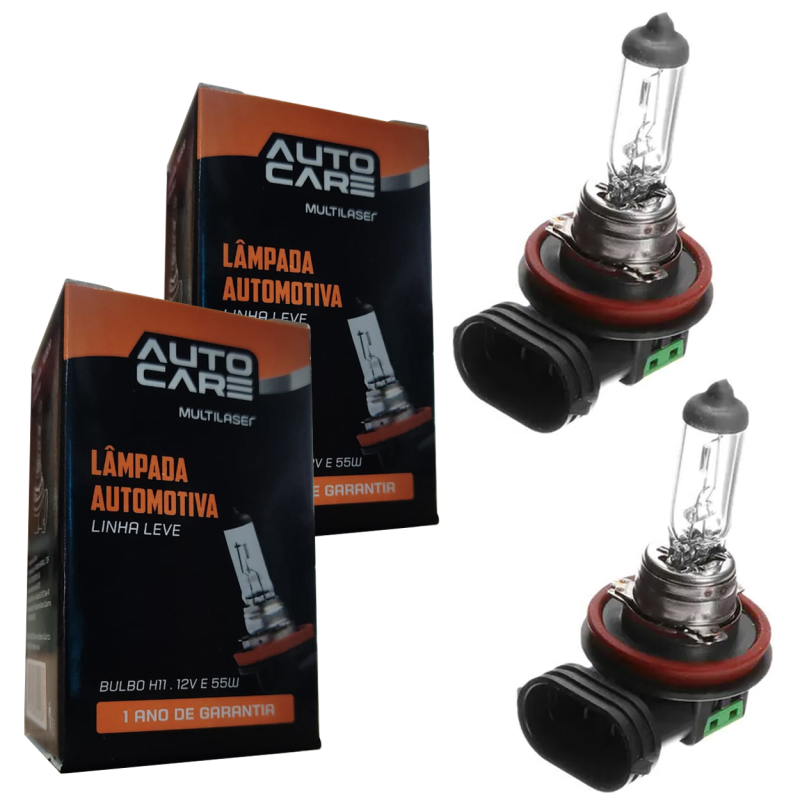 KIT 2 LâMPADAS HALOGENA H11 55W 12V 4300K MULTILASER