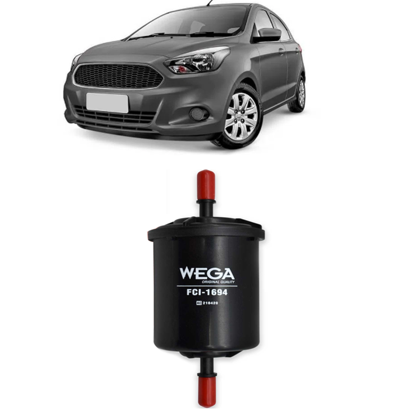 KIT FILTRO AR MOTOR CABINE OLEO COMBUSTIVEL KA 1.0 3CC 2019 A 2022 1.5 4CC 2015 A 2018