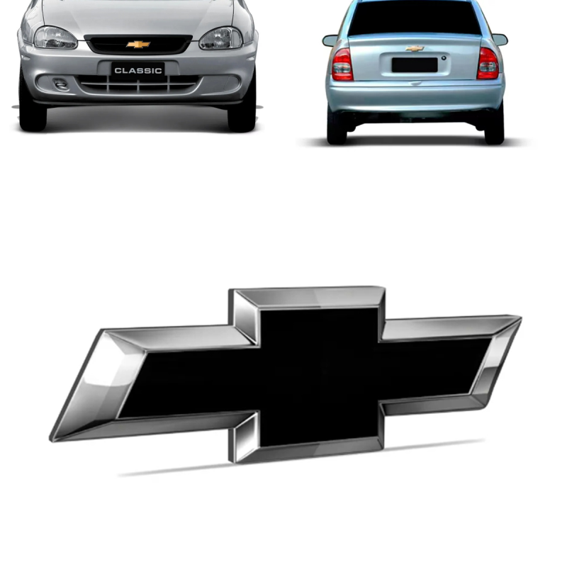 KIT EMBLEMA DIANTEIRO TRASEIRO GM CLASSIC 2009 2010
