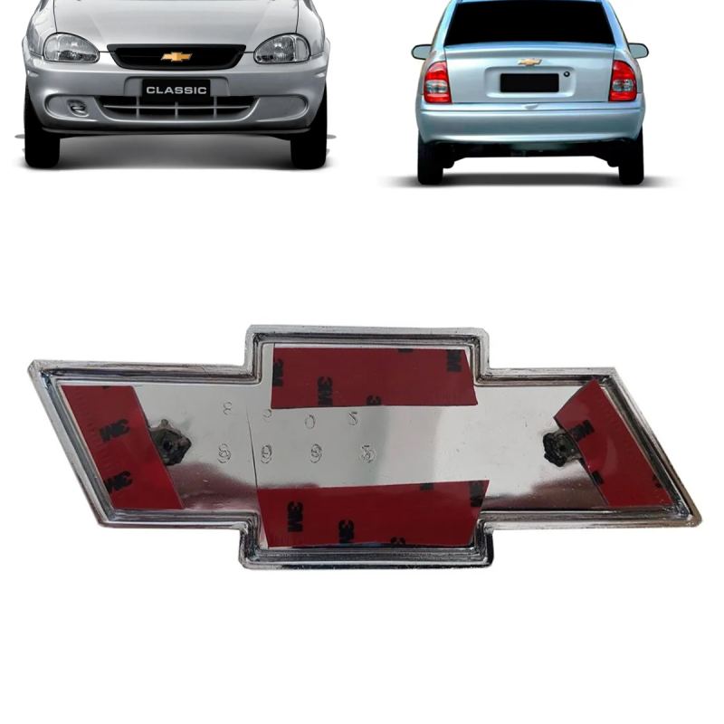 KIT EMBLEMA DIANTEIRO TRASEIRO GM CLASSIC 2009 2010