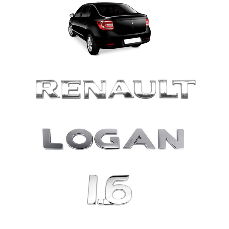 KIT EMBLEMA RENAULT LOGAN 1.6 2014 2015 2016 2017 2018