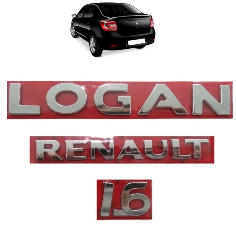KIT EMBLEMA RENAULT LOGAN 1.6 2014 2015 2016 2017 2018