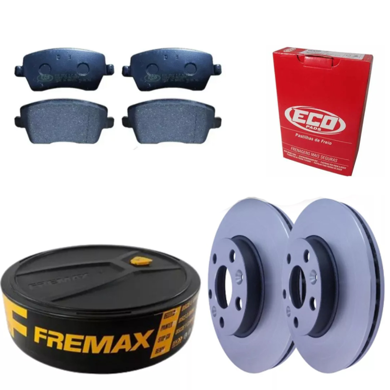 DISCO FREIO + PASTILHA DUSTER/OROCH 1.6 2012 A 2021 KIT