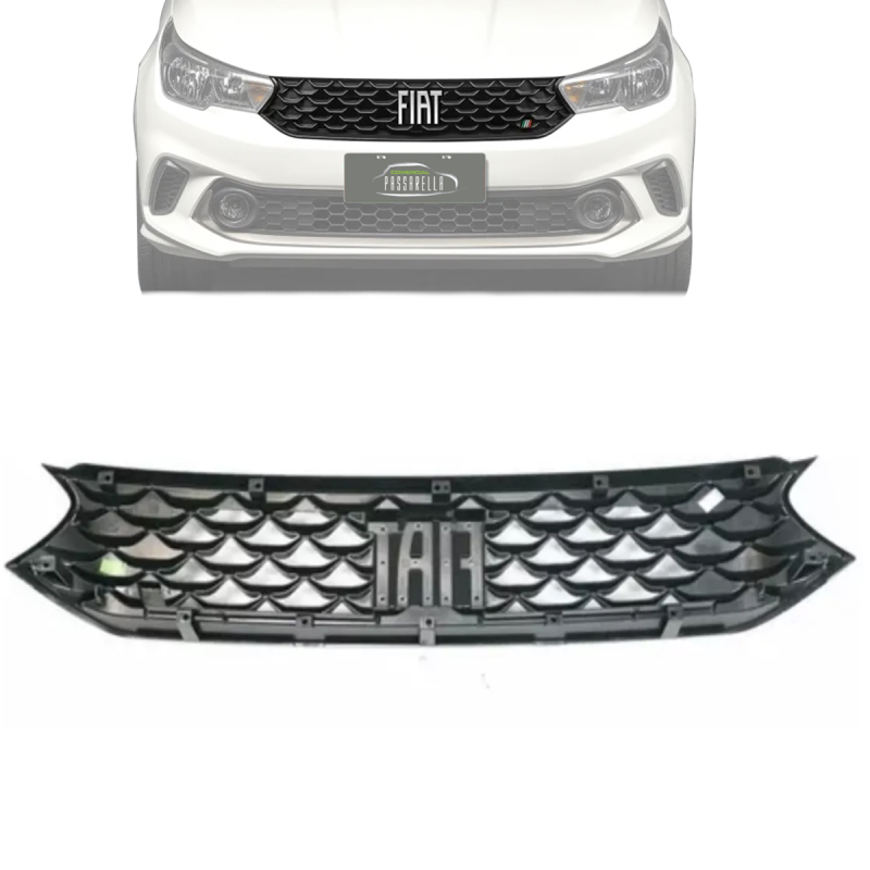 GRADE DIANTEIRA DO RADIADOR + EMBLEMA FIAT ARGO 2021 2022