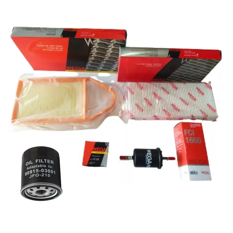 KIT FILTRO AR/COMBUSTIVEL/AR MOTOR E CABINE ETIOS 1.3/1.5