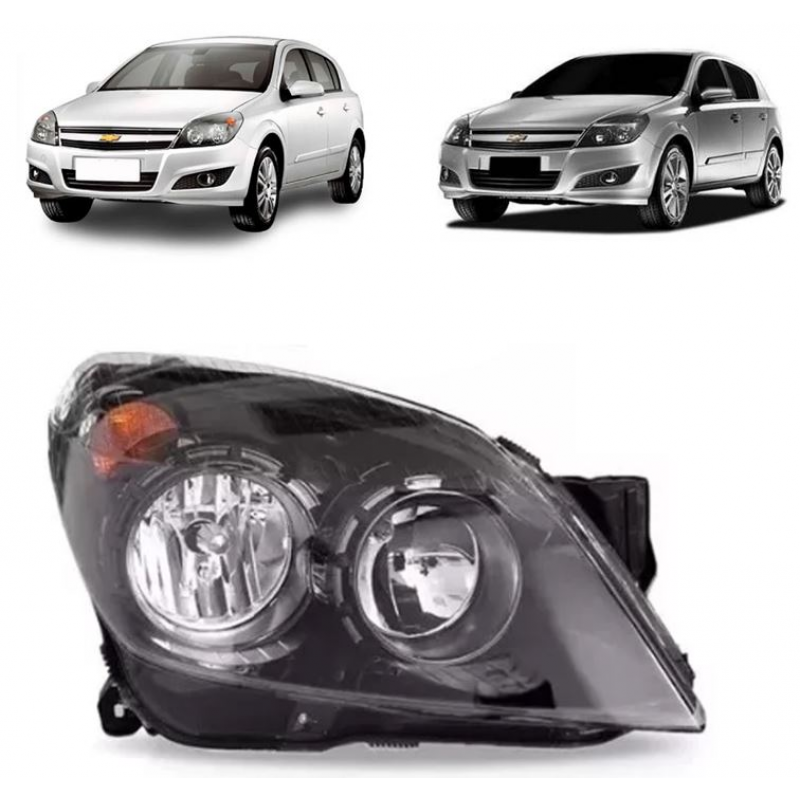 PAR LD/LE FAROL VECTRA GT GTX 2009 2010 2011 MÁSCARA NEGRA