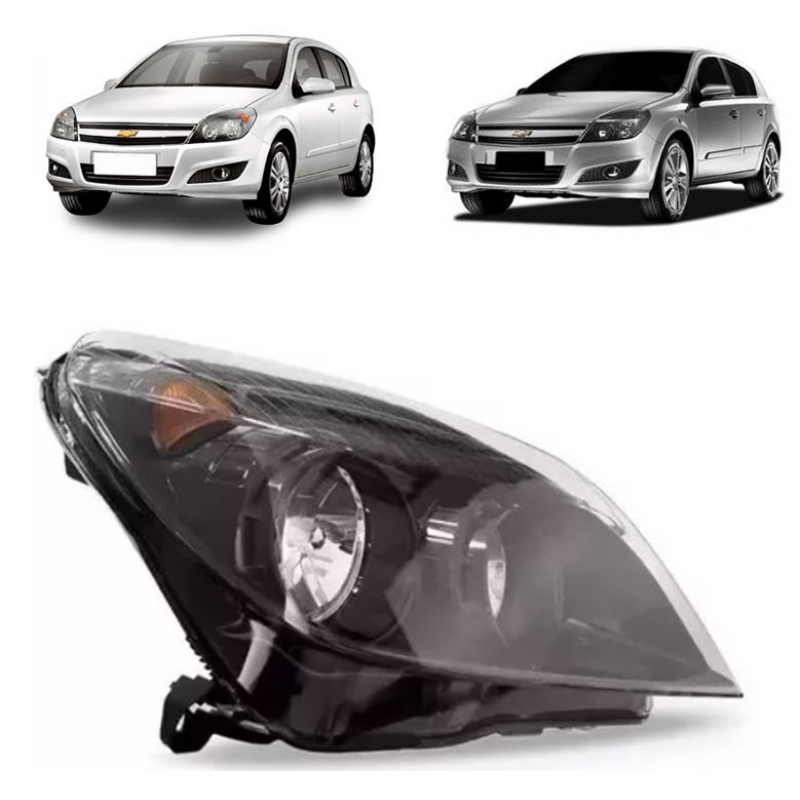 PAR LD/LE FAROL VECTRA GT GTX 2009 2010 2011 MÁSCARA NEGRA