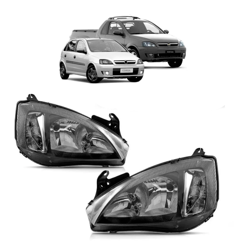 FAROL CORSA MONTANA 04 05 06 07 08 09 10 MASCARA NEGRA PAR