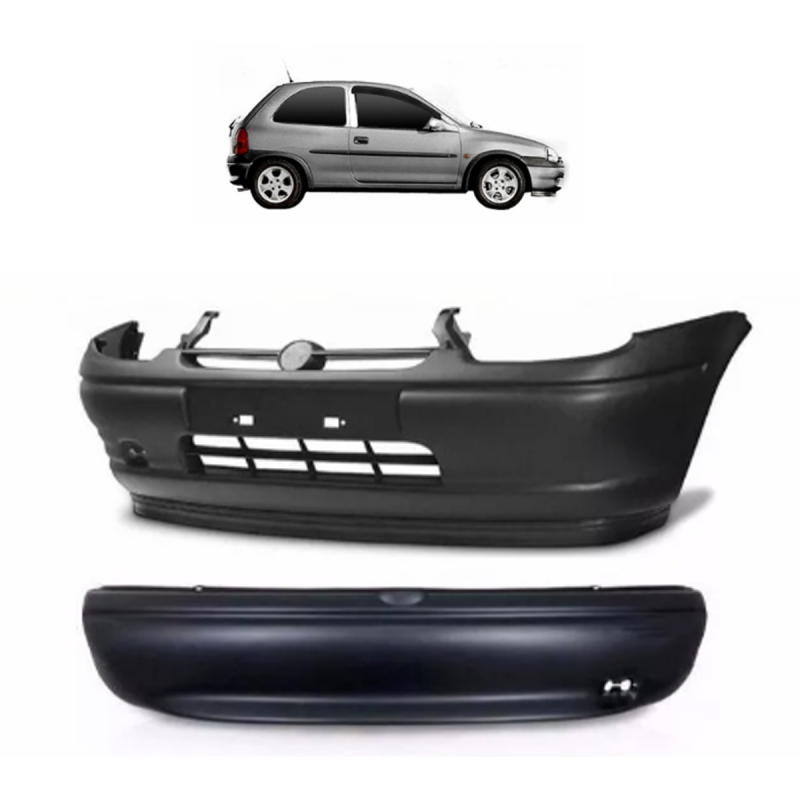 KIT PARACHOQUE DIANTEIRO + TRASEIRO CORSA 2 PORTAS 94 A 99