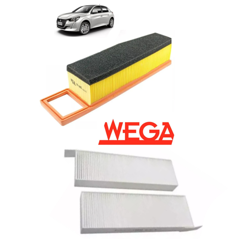 FILTRO DE AR MOTOR + CABINE PEUGEOT 208 1.6 16V 2021 A 2022