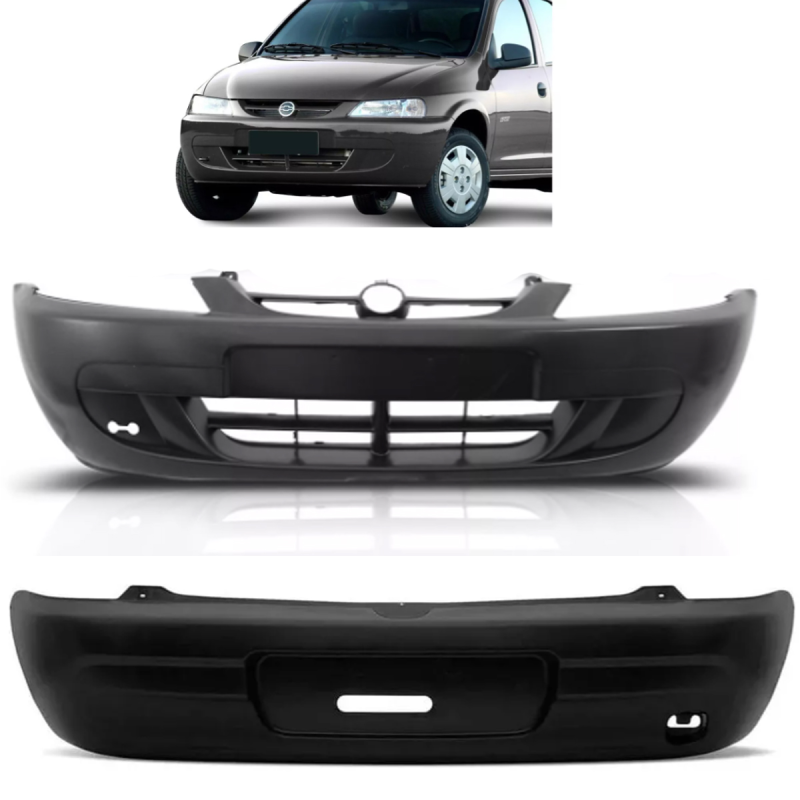 PARACHOQUE DIANTEIRO TRASEIRO CELTA 2001 A 2006 PRETO LISO